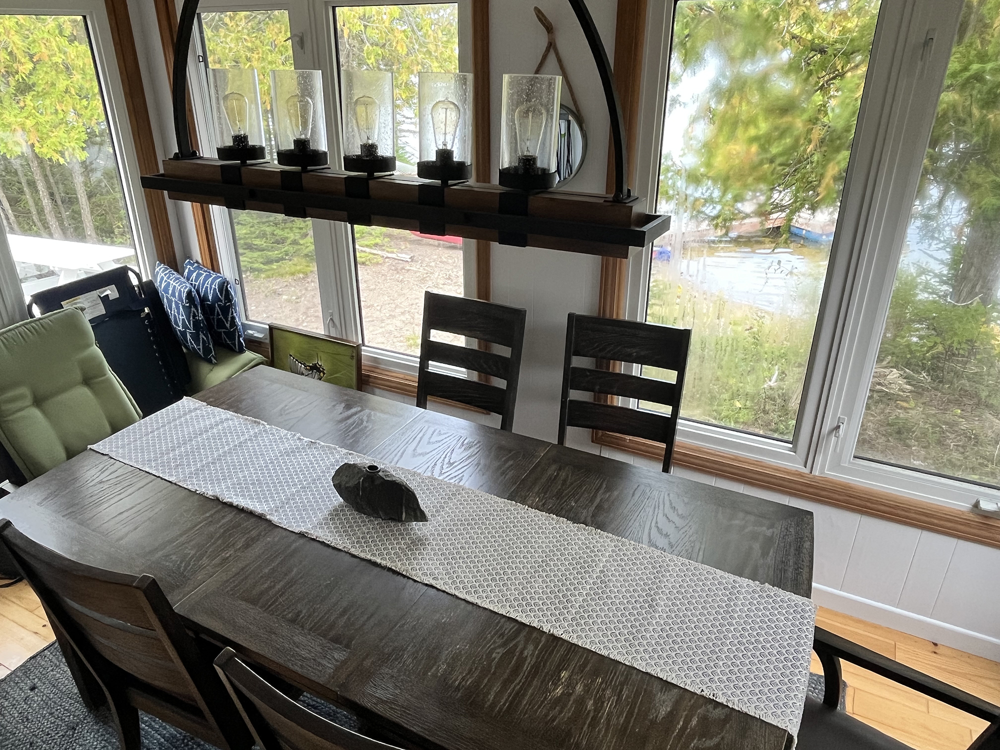 Dining/Sun room with full lake views